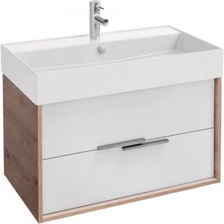 Тумба под раковину Jacob Delafon Vivienne EB1667-E75-J5 80 см белый глянцевый/дуб давос натуральный